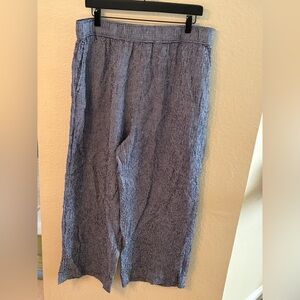 C &C nwot navy and White Checkered cotton blend  wide leg pants